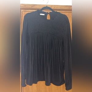 Maurices Black Long Sleeve Blouse